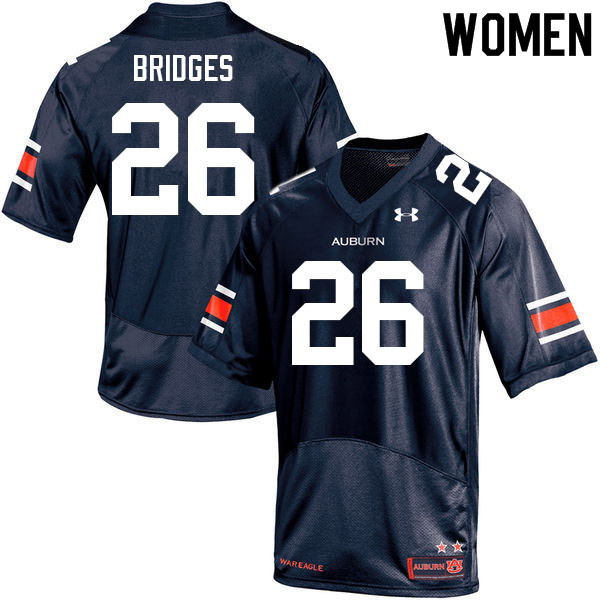 Women's Auburn Tigers #26 Cayden Bridges Navy 2021 College Stitched Football Jersey